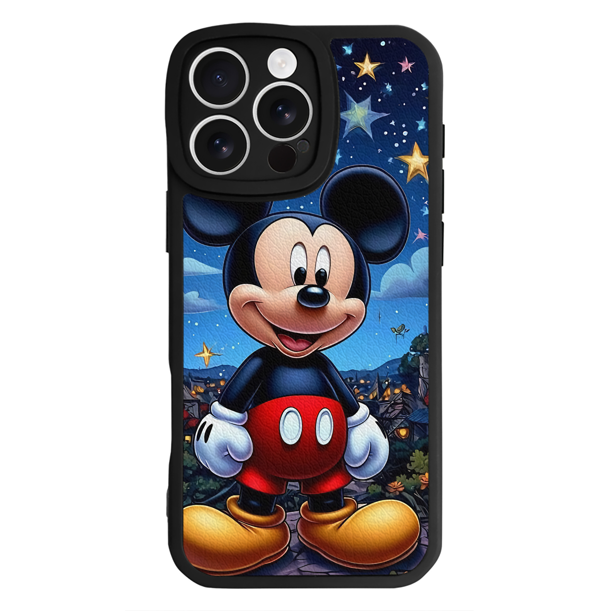 （画像用） ミッキーマウス Mickey Mouse 【iPhone 16シリーズ対応】シリコンスマホケース（レザー調） 材質：シリコン